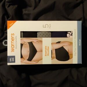 Warners Blissful Benefits 5-Pack Hi-Cut Panties Underwear NIB Size 3XL